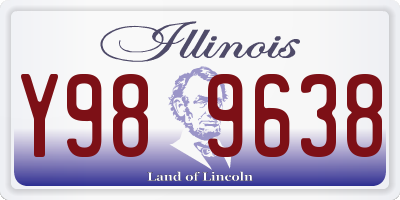 IL license plate Y989638