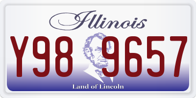 IL license plate Y989657