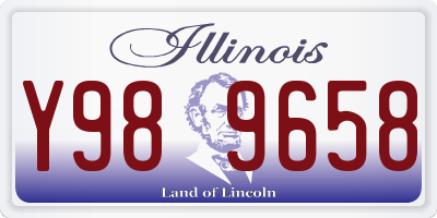 IL license plate Y989658