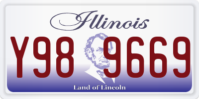 IL license plate Y989669