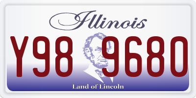 IL license plate Y989680