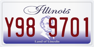 IL license plate Y989701