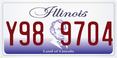 IL license plate Y989704