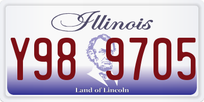 IL license plate Y989705