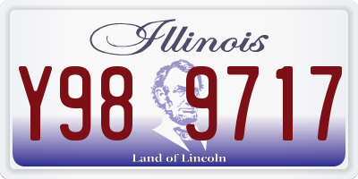 IL license plate Y989717