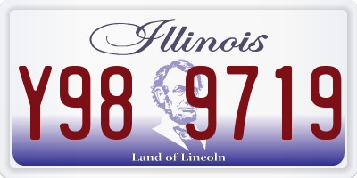 IL license plate Y989719