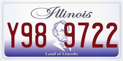 IL license plate Y989722