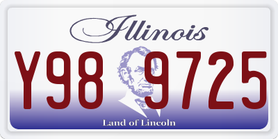 IL license plate Y989725