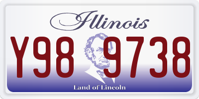 IL license plate Y989738