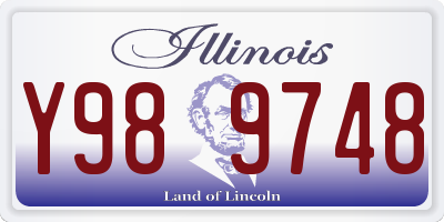 IL license plate Y989748
