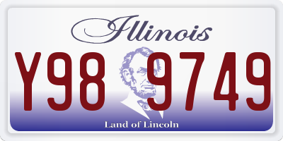 IL license plate Y989749
