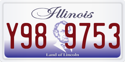 IL license plate Y989753