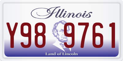 IL license plate Y989761