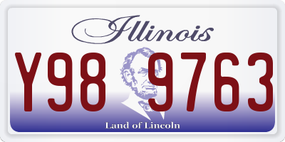 IL license plate Y989763