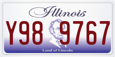 IL license plate Y989767