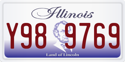 IL license plate Y989769