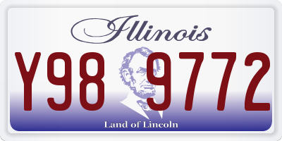 IL license plate Y989772