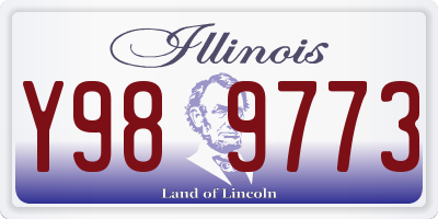 IL license plate Y989773