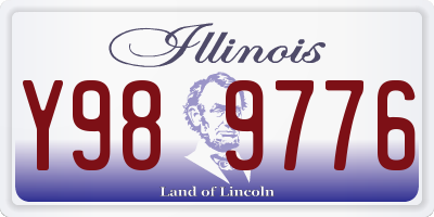 IL license plate Y989776