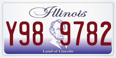 IL license plate Y989782