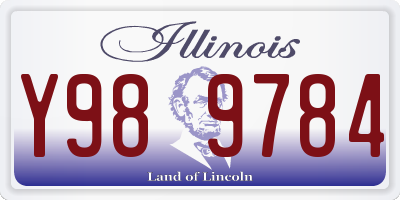 IL license plate Y989784