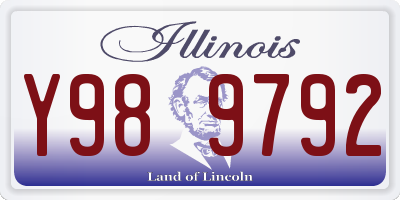 IL license plate Y989792
