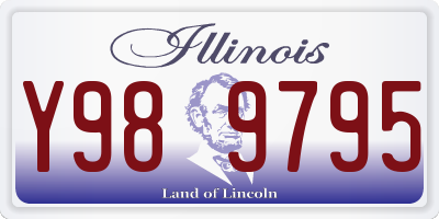 IL license plate Y989795