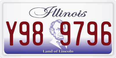 IL license plate Y989796
