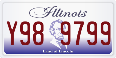 IL license plate Y989799