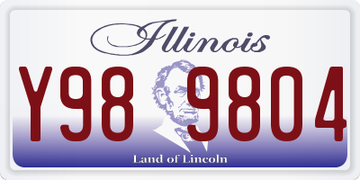 IL license plate Y989804