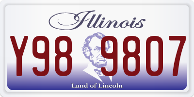 IL license plate Y989807