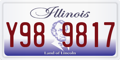 IL license plate Y989817