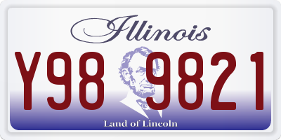 IL license plate Y989821
