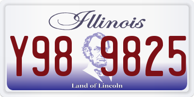 IL license plate Y989825