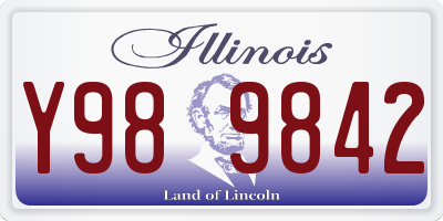 IL license plate Y989842