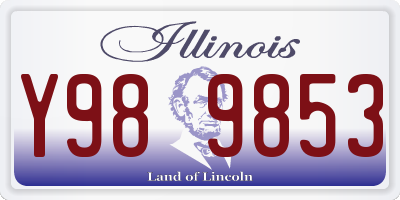 IL license plate Y989853