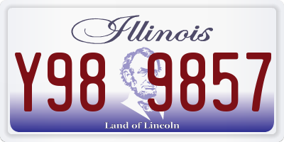 IL license plate Y989857
