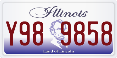 IL license plate Y989858