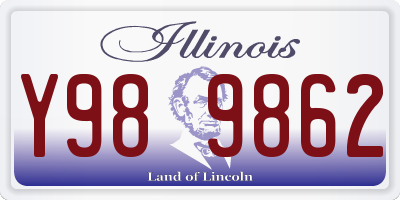 IL license plate Y989862