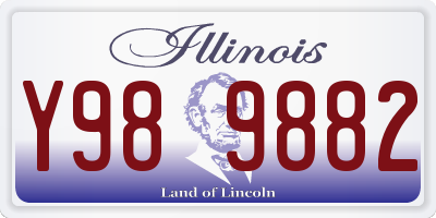IL license plate Y989882