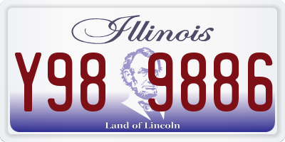 IL license plate Y989886