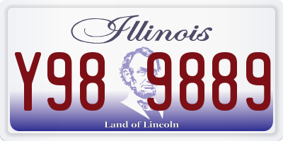 IL license plate Y989889
