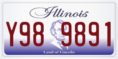 IL license plate Y989891