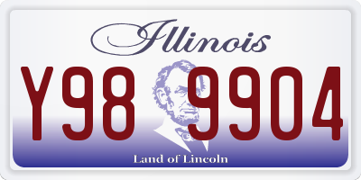 IL license plate Y989904