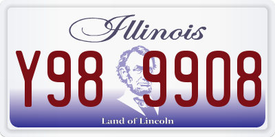 IL license plate Y989908