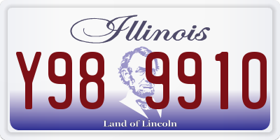 IL license plate Y989910