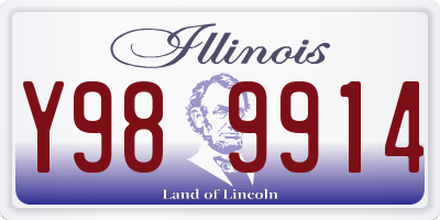 IL license plate Y989914