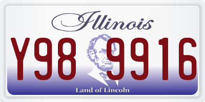 IL license plate Y989916