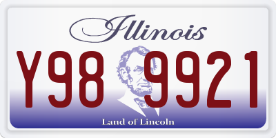 IL license plate Y989921