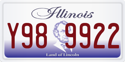 IL license plate Y989922